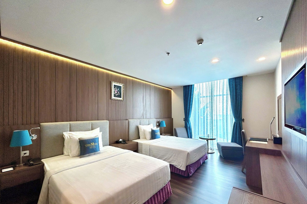 Quarto duplo superior | 1 quarto, frigobar, cofres nos quartos, escrivaninha