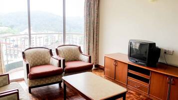 24-inch TV with cable channels