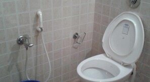 Shower, free toiletries, hair dryer