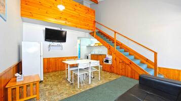 A-Frame Family Units | Living area | TV, iPod dock