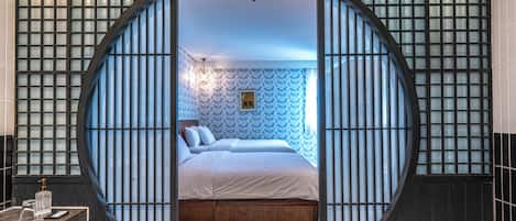 Premium bedding, down duvets, individually decorated