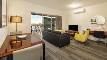 In-room safe, desk, blackout curtains, soundproofing