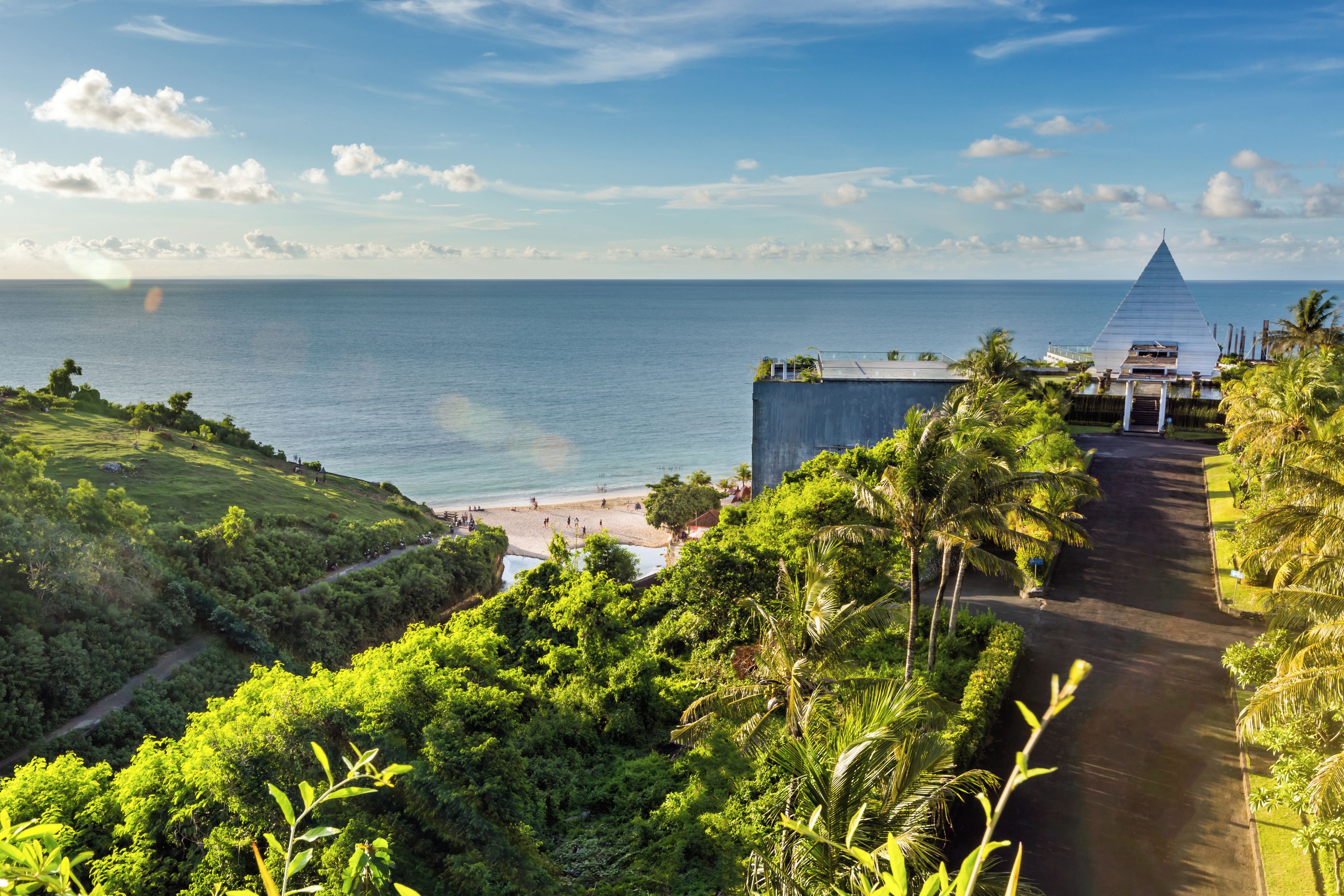 Vista para praia/oceano