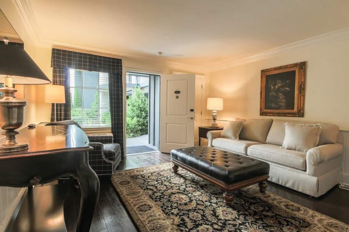 Suite, 1 Queen Bed with Sofa bed | Living area | 50-inch flat-screen TV with satellite channels, TV