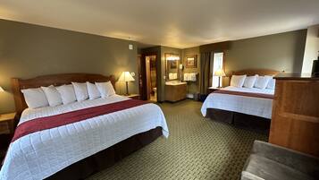 Double Room 1 Queen and 1 King bed (Not pet friendly) | Iron/ironing board, free WiFi, bed sheets