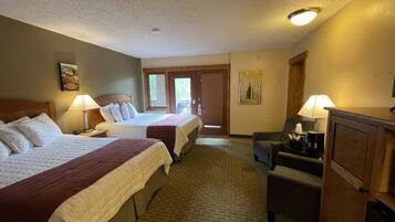 Double Room 1 Queen and 1 King bed (Not pet friendly) | Iron/ironing board, free WiFi, bed sheets