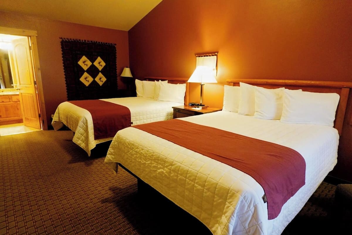 Deluxe Double Room, 2 Queen Beds (Not Pet Friendly) | Iron/ironing board, free WiFi, bed sheets