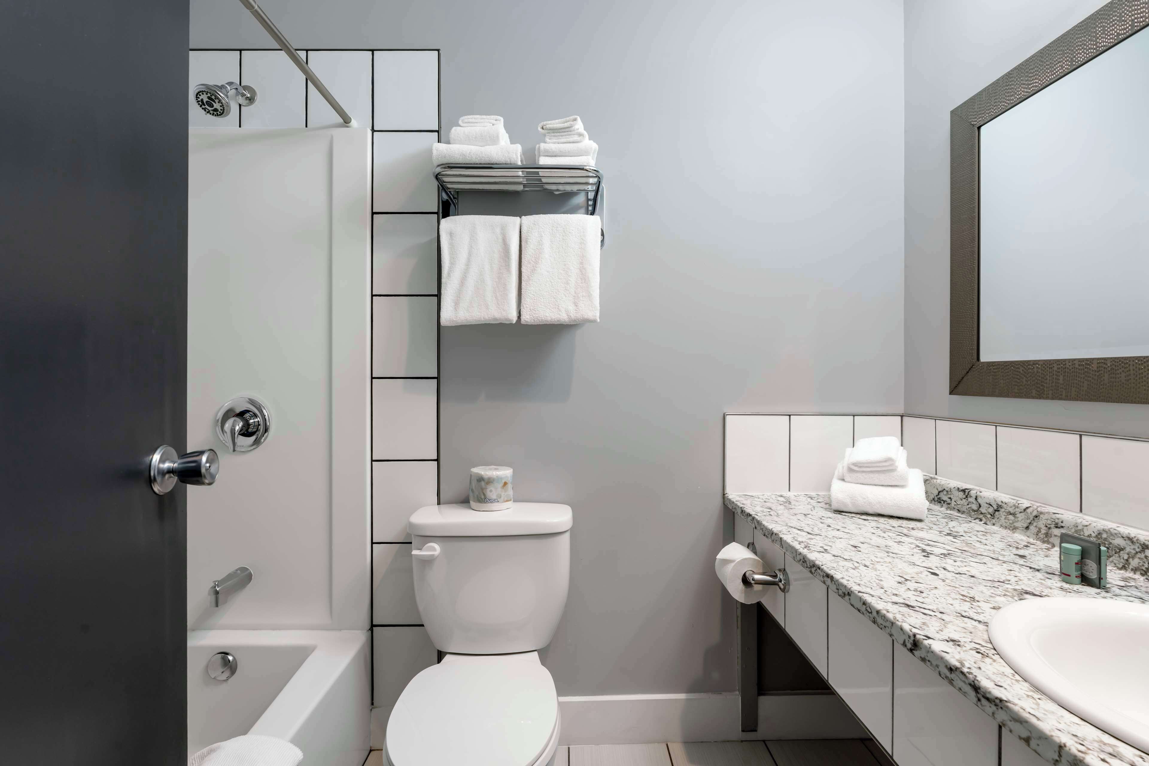 free toiletries, hair dryer, towels, soap