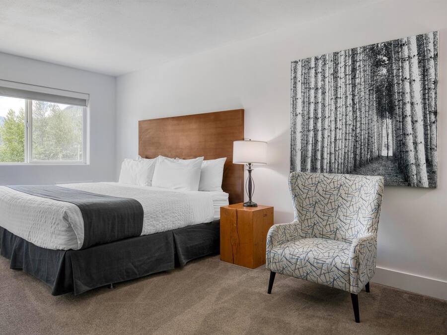 Habitación estándar, 1 cama de matrimonio grande, frigorífico y microondas, vistas a la montaña | Ropa de cama hipoalergénica y colchones con acolchado adicional