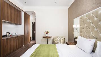 Premium bedding, minibar, in-room safe, desk