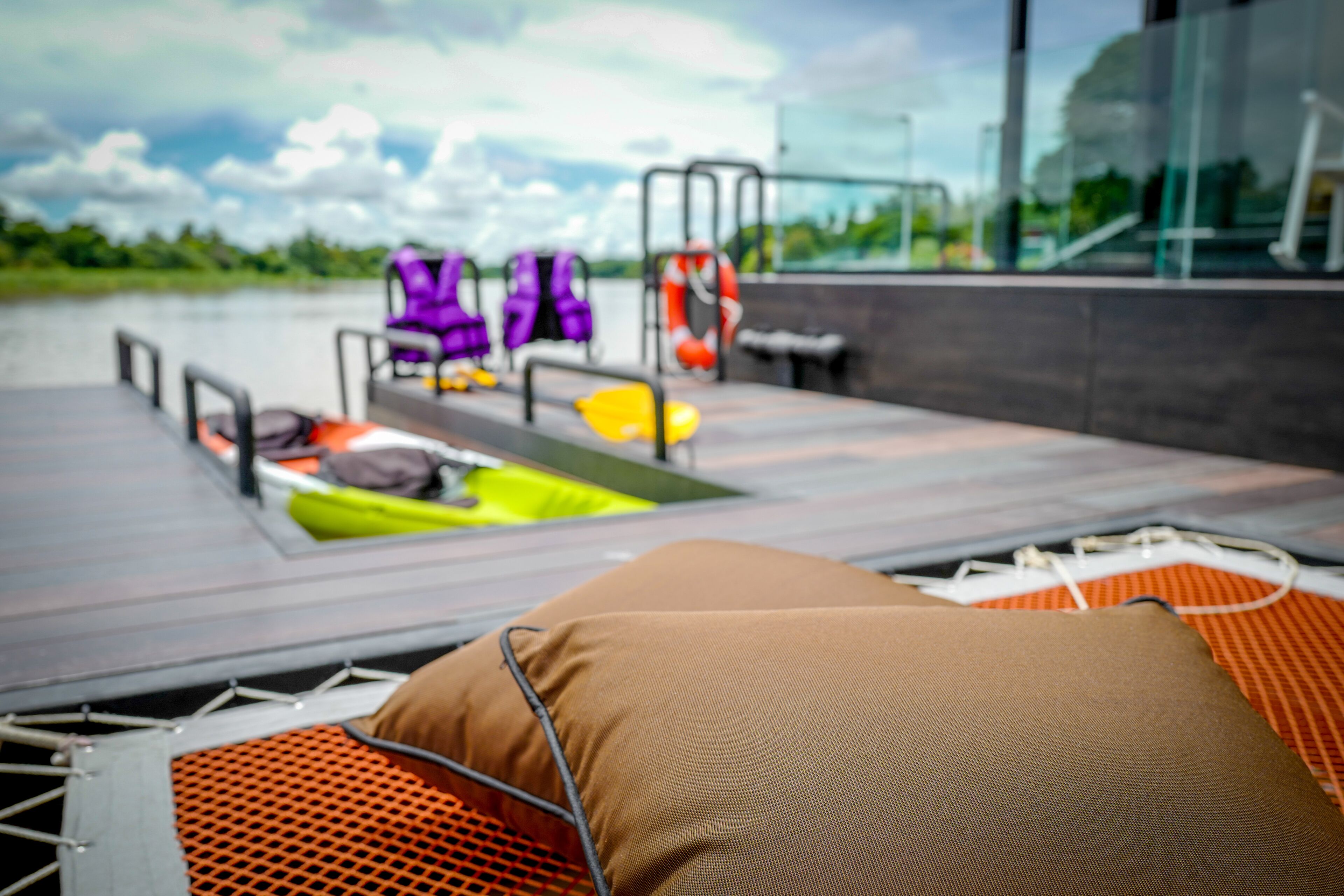 xfloat luxe cabin with private kayak | view from room