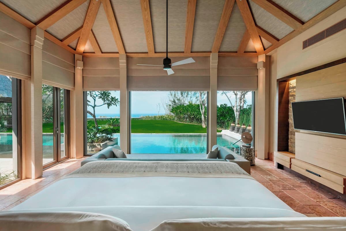 別墅, 1 間臥室, 海景 | 意大利 Frette 床單、高級寢具、迷你吧、房內夾萬