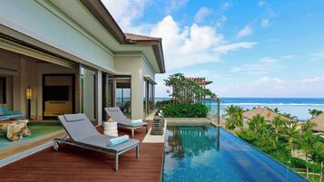 The Sky Villa, 2 Bedrooms, Ocean View | Pool | Outdoor pool, pool umbrellas, sun loungers
