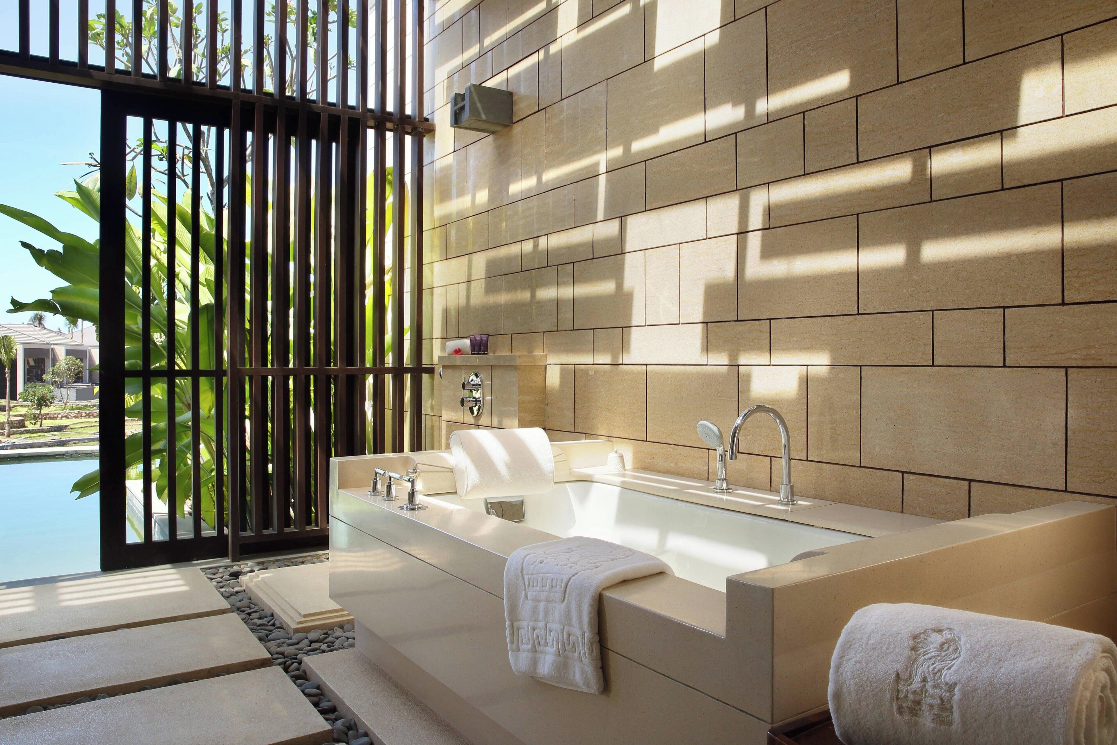the pavilion, signature suite, 1 bedroom | bathroom | separate bathtub and shower, deep-soaking bathtub, rainfall showerhead