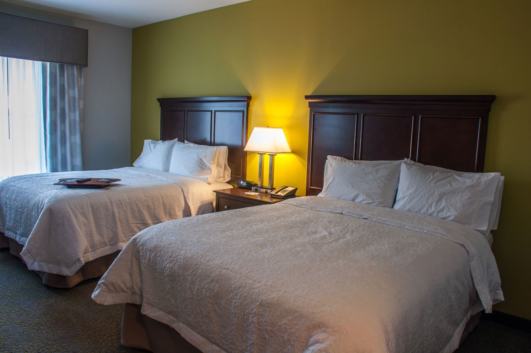 Blackout curtains, iron/ironing board, free cots/infant beds, free WiFi