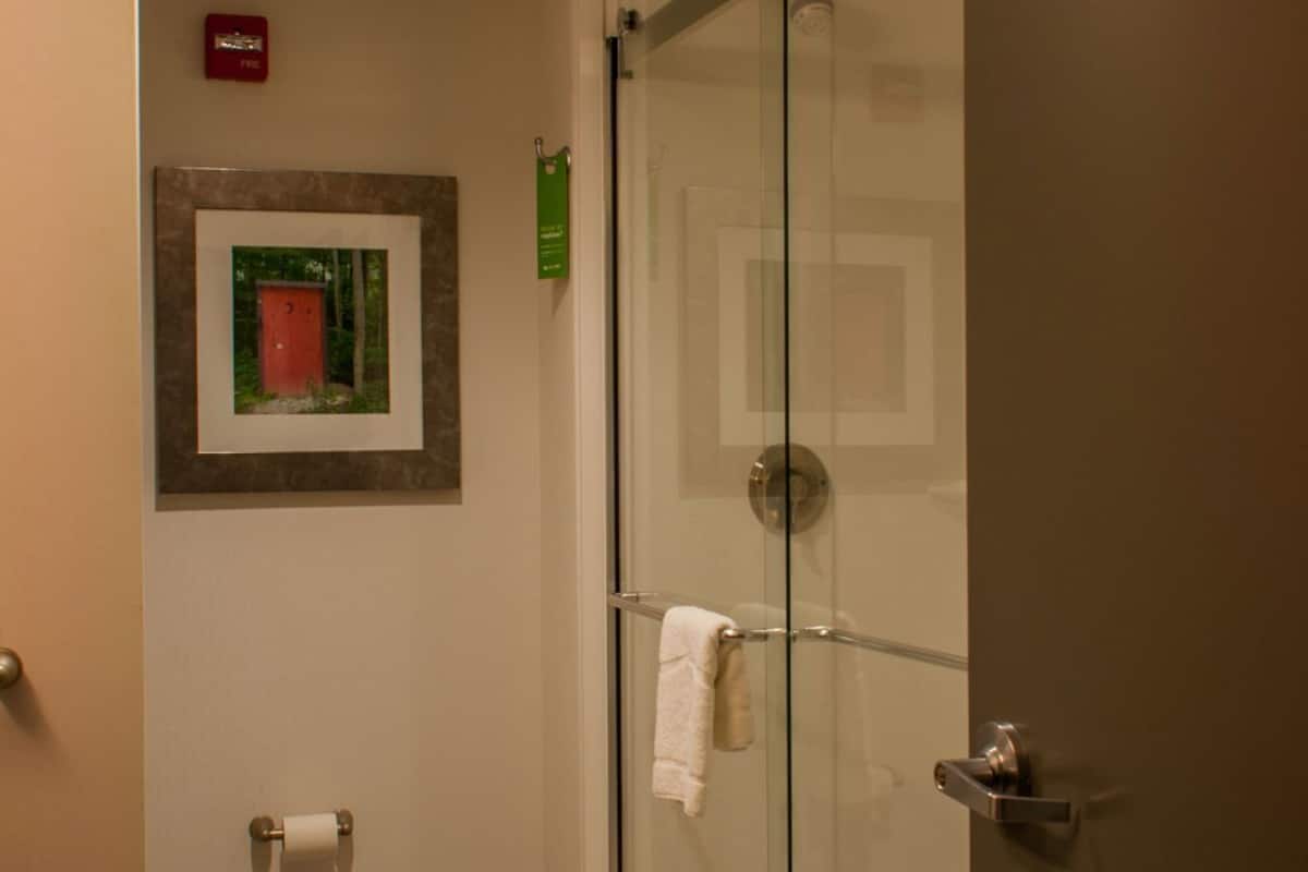 Bathroom | Combined shower/tub, free toiletries, towels