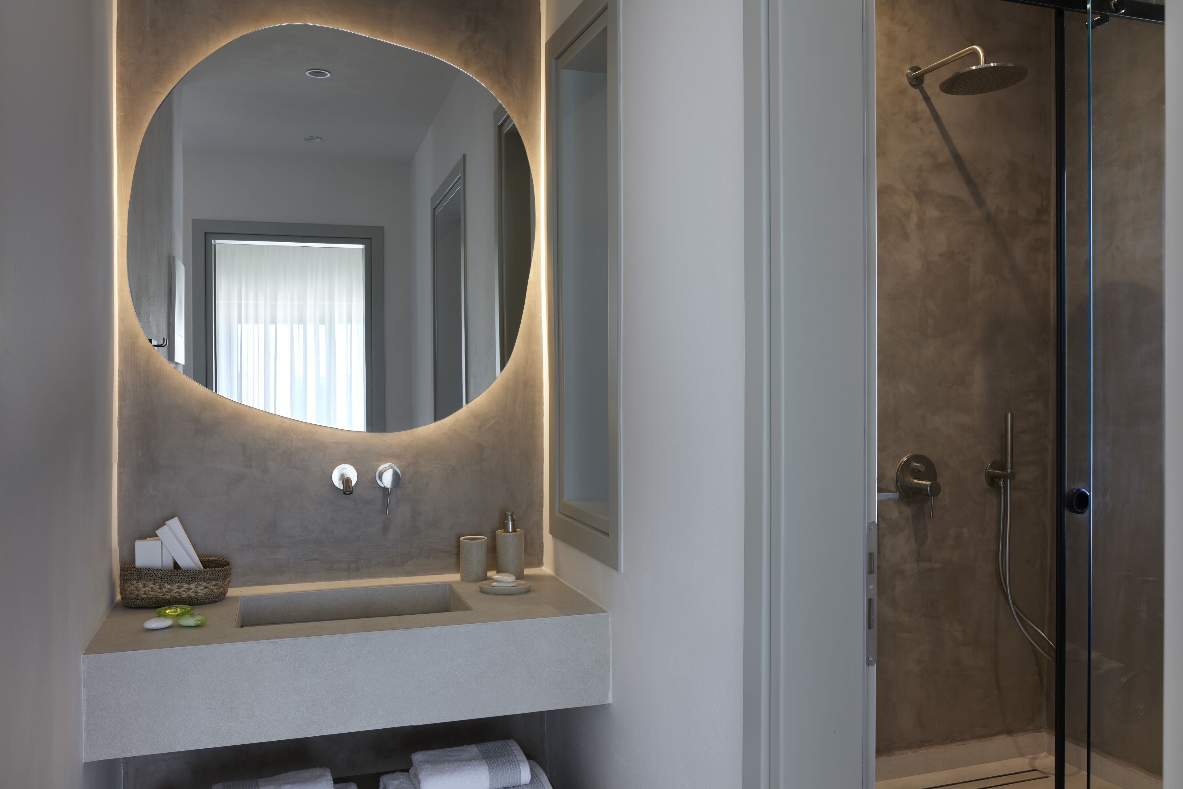 villa, 1 bedroom, private pool, sea view - 100 meters away from the main building | bathroom | shower, free toiletries, hair dryer, bathrobes