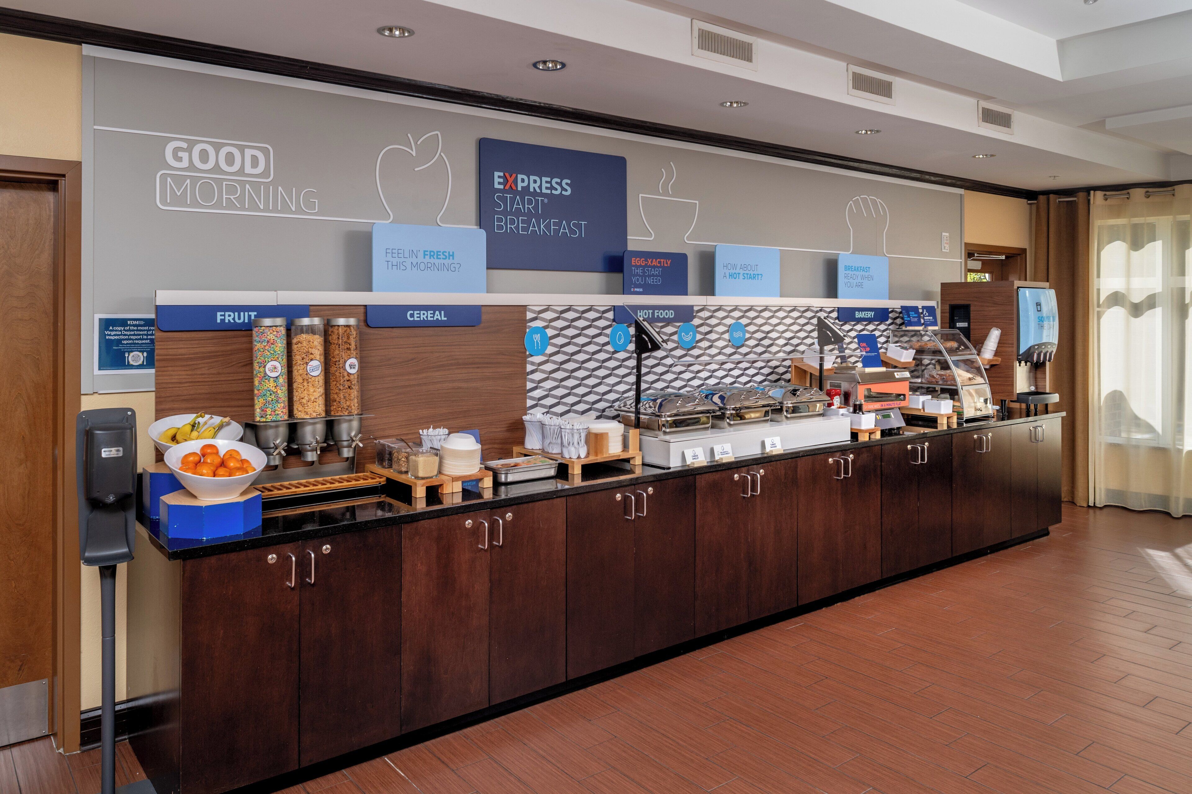 Free daily buffet breakfast