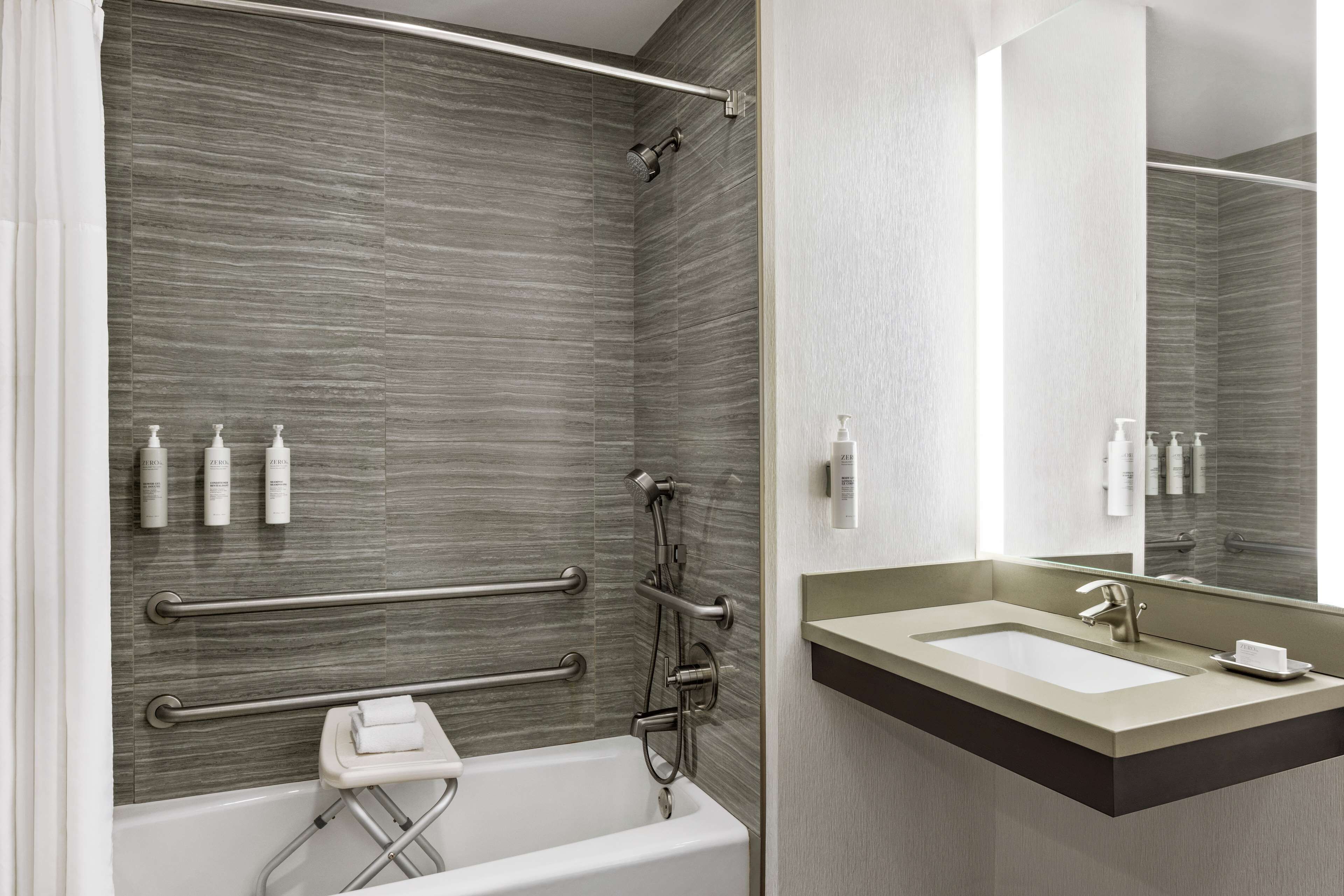 designer toiletries, towels