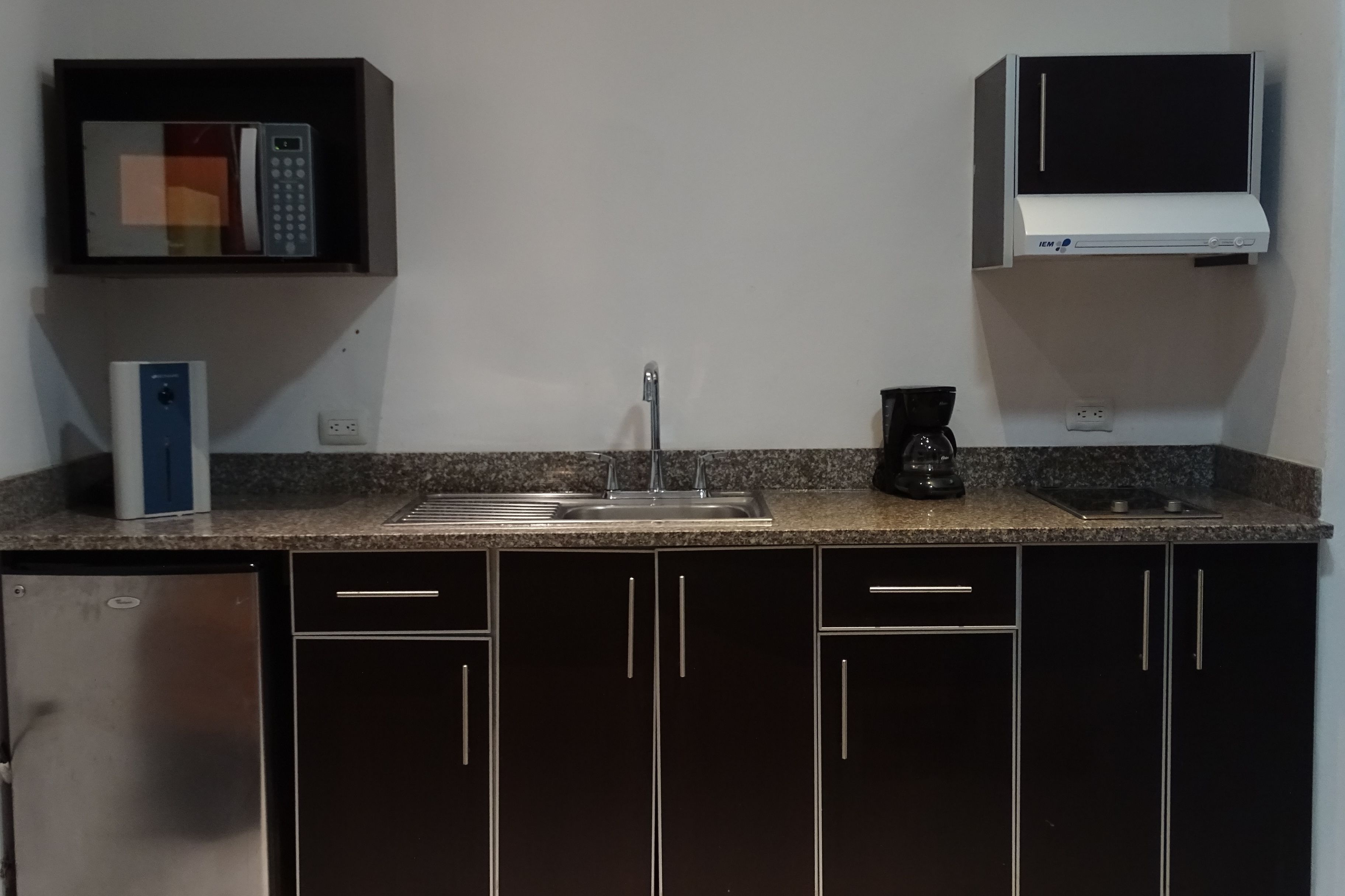 Executive Suite | Private kitchen | Full-size fridge, microwave, stovetop, coffee/tea maker