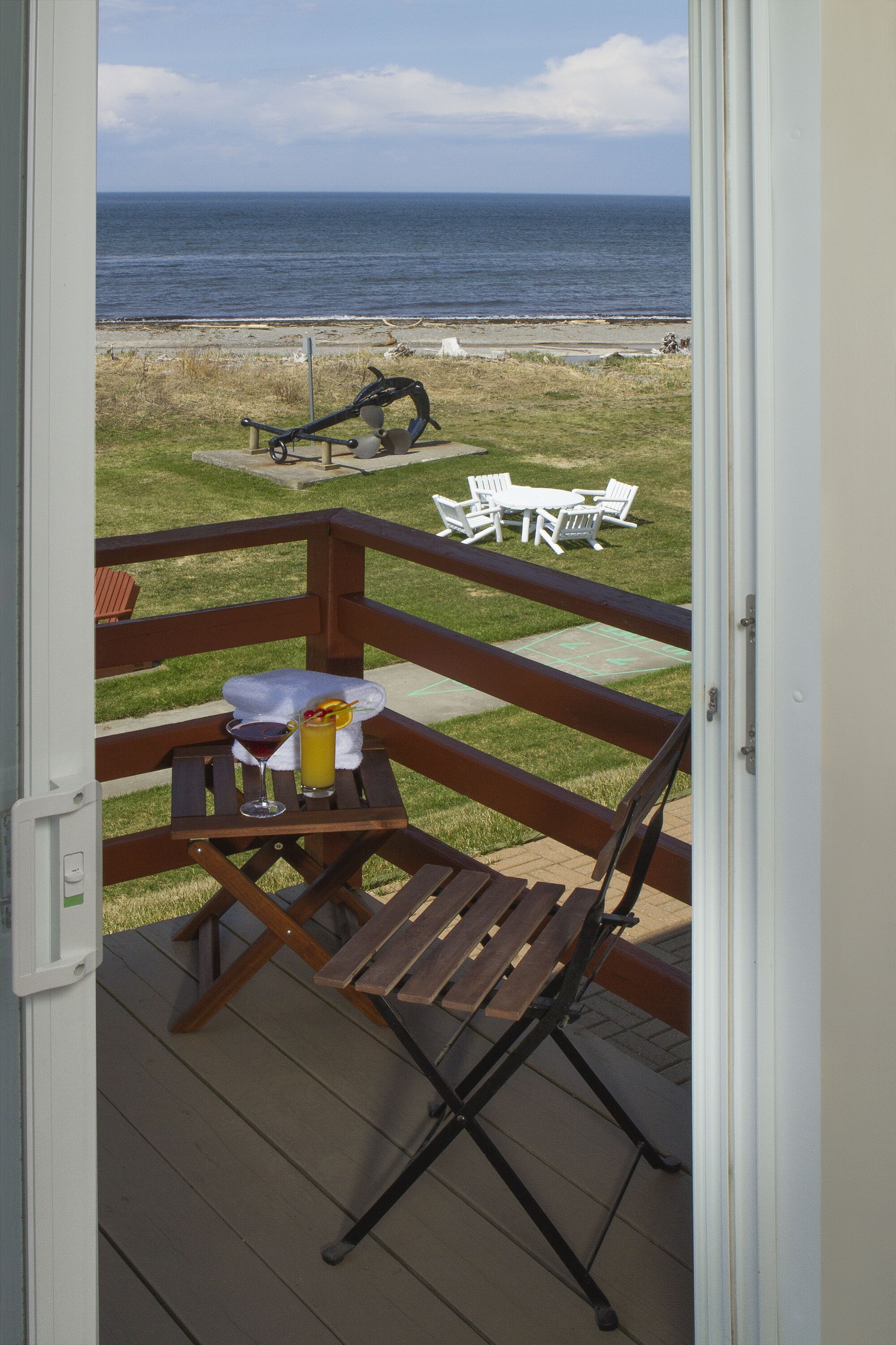 room 2 doubles beds, main building, ocean view and balcony | iron/ironing board, free wifi, bed sheets, wheelchair access