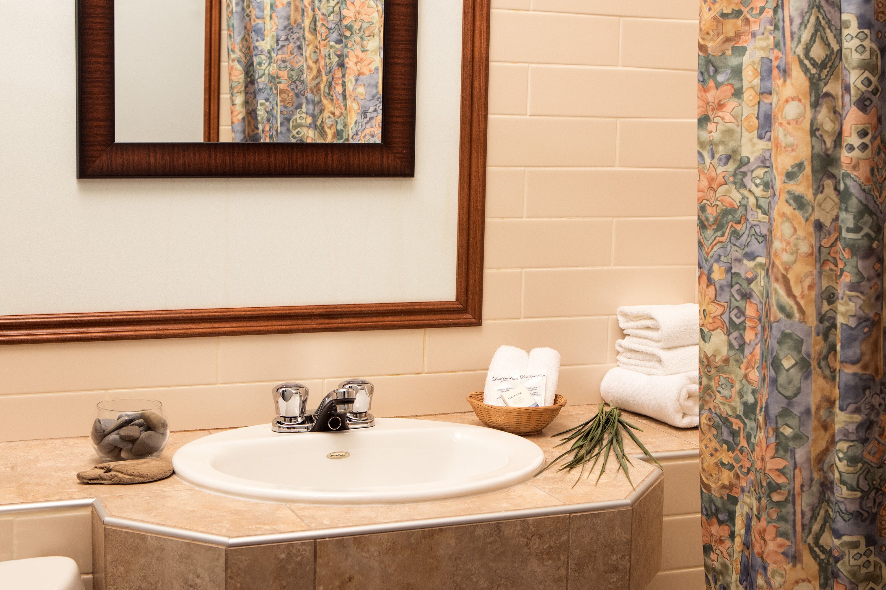 free toiletries, hair dryer, towels