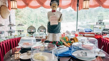 뷔페 아침 식사