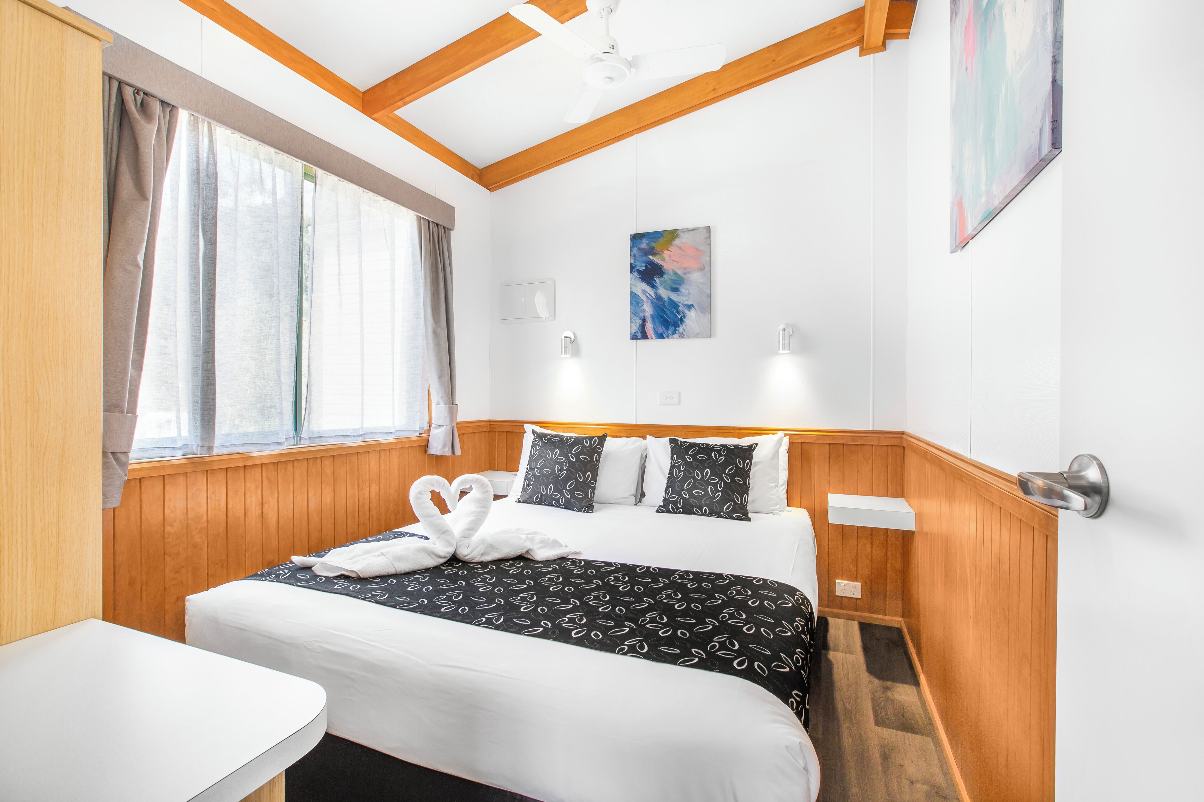 Family Park Cabin | Premium bedding, individually furnished, bed sheets, wheelchair access