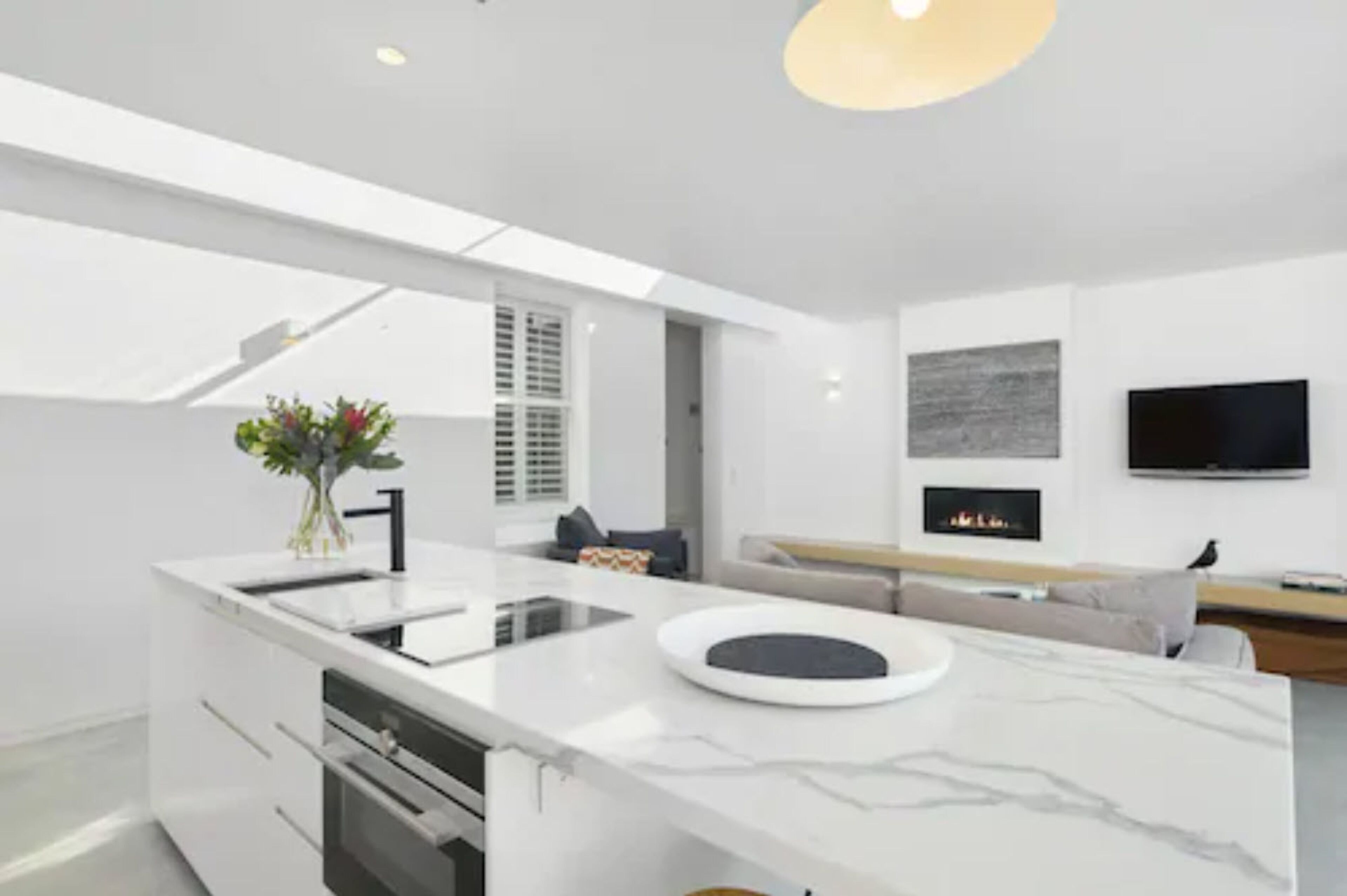 Apartamento luxo | Cozinha privada | Geladeira, micro-ondas, máquina de café expresso, cafeteira/chaleira