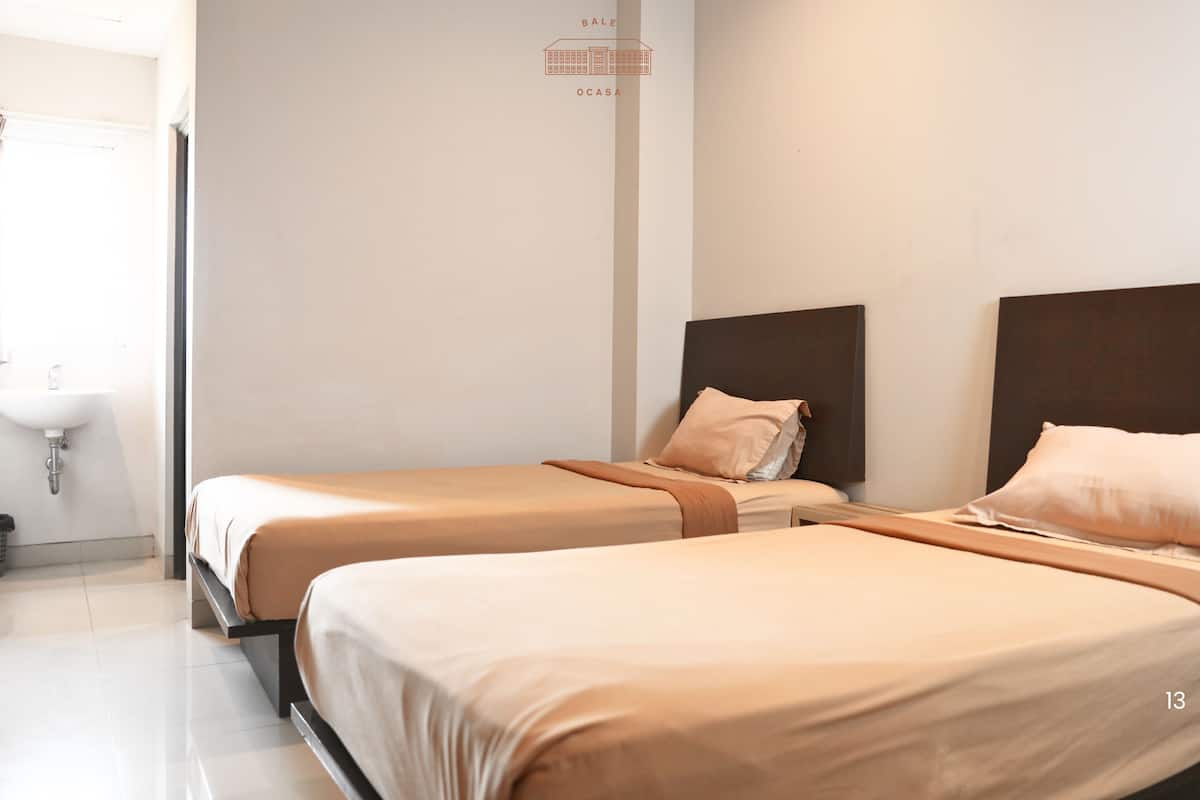 Desk, blackout curtains, soundproofing, rollaway beds