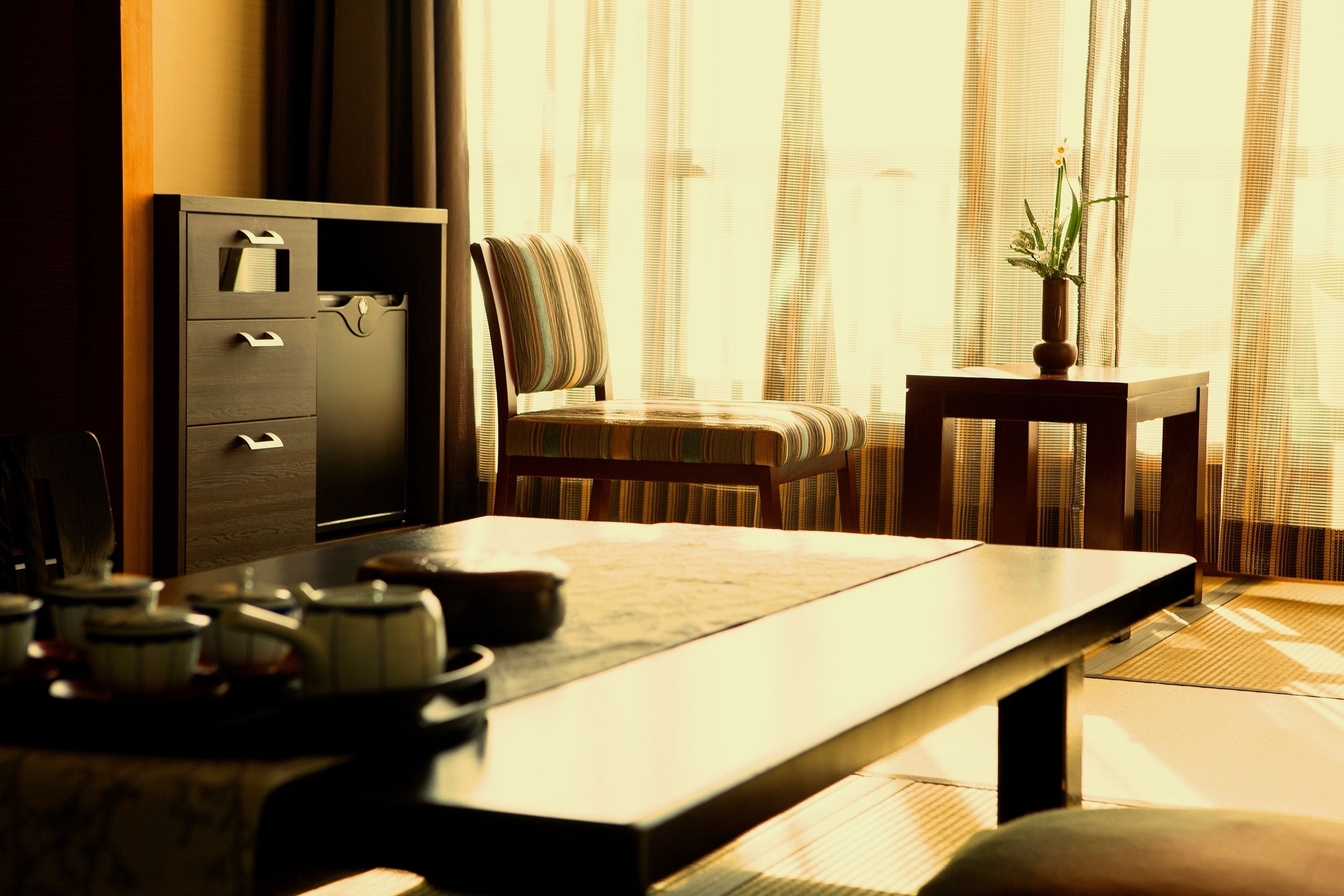 japanese-style room ocean view (standard) | in-room safe, free wifi, bed sheets