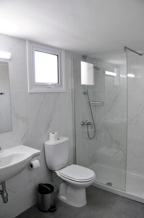 Ducha, secador de pelo, toallas