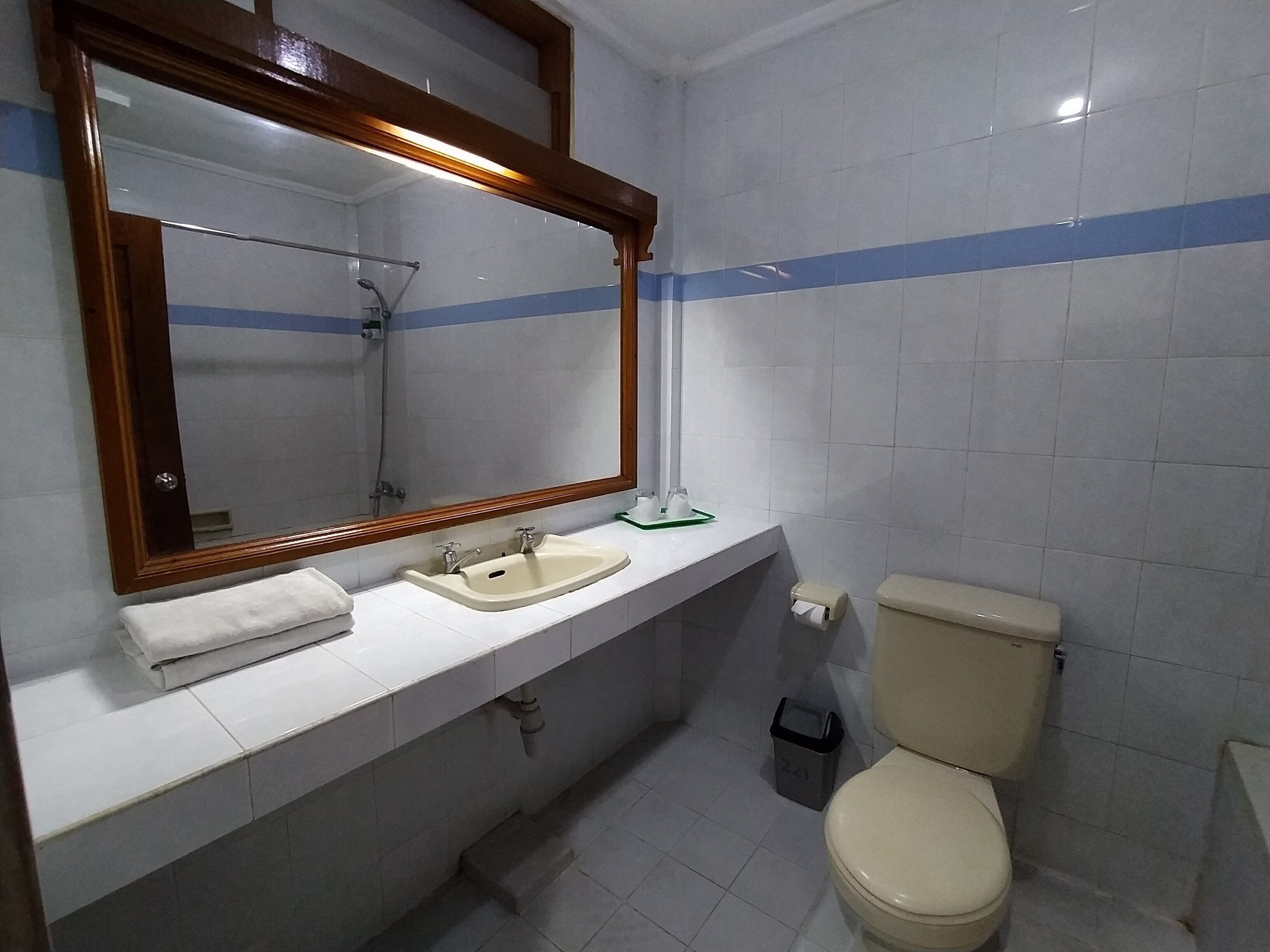 standard room with fan | bathroom sink