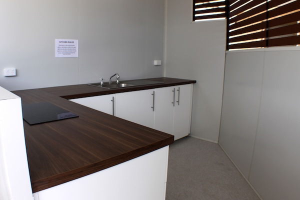 Fridge, microwave, coffee/tea maker, electric kettle