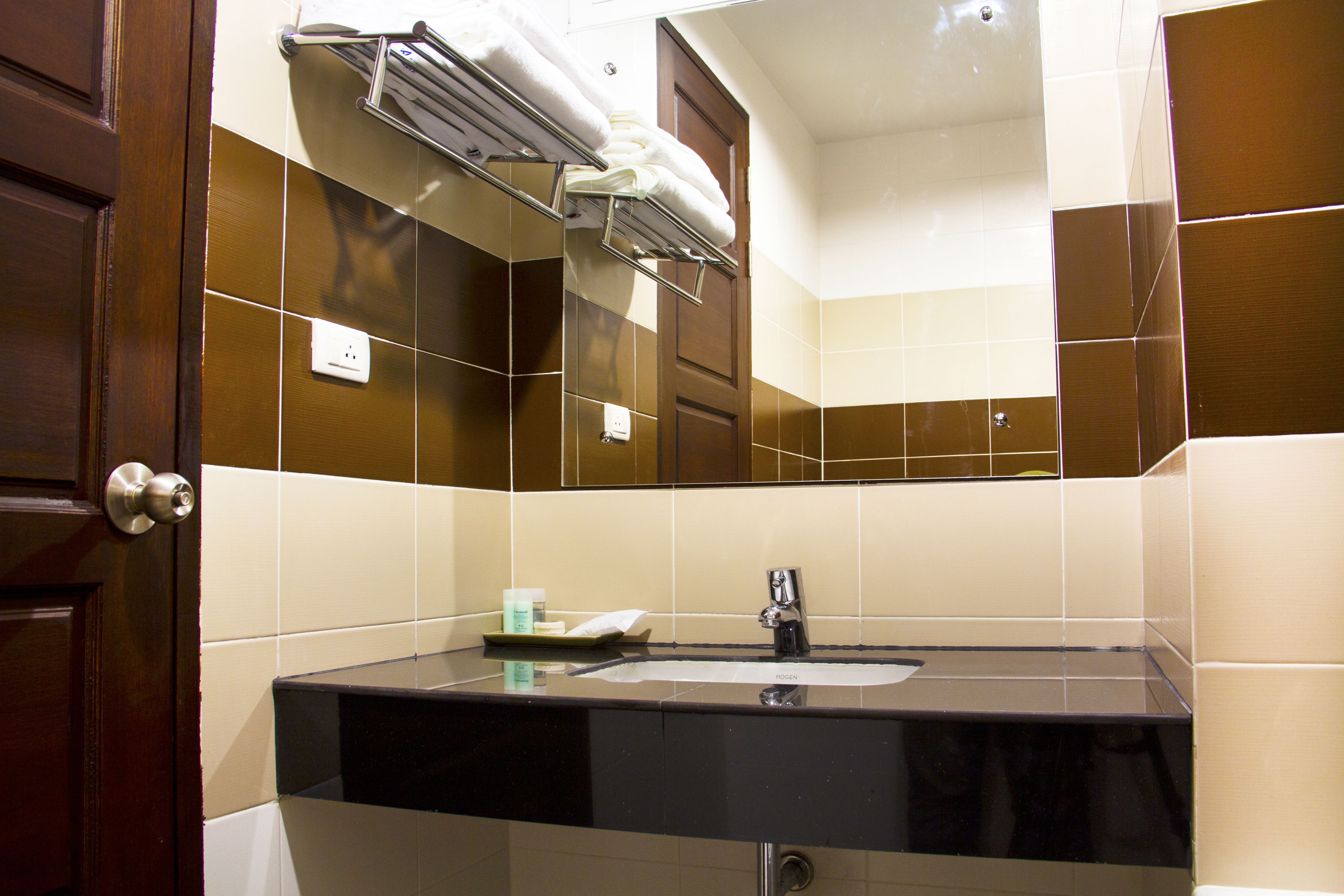 superior room | bathroom | shower, rainfall showerhead, hair dryer, bidet