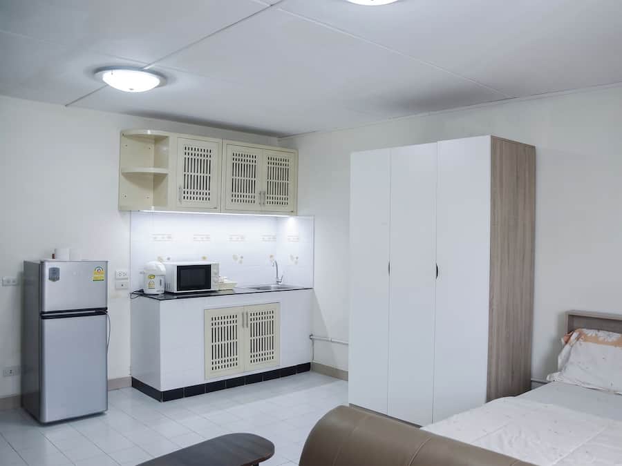 Desk, blackout curtains, WiFi
