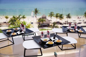 Outdoor banquet area