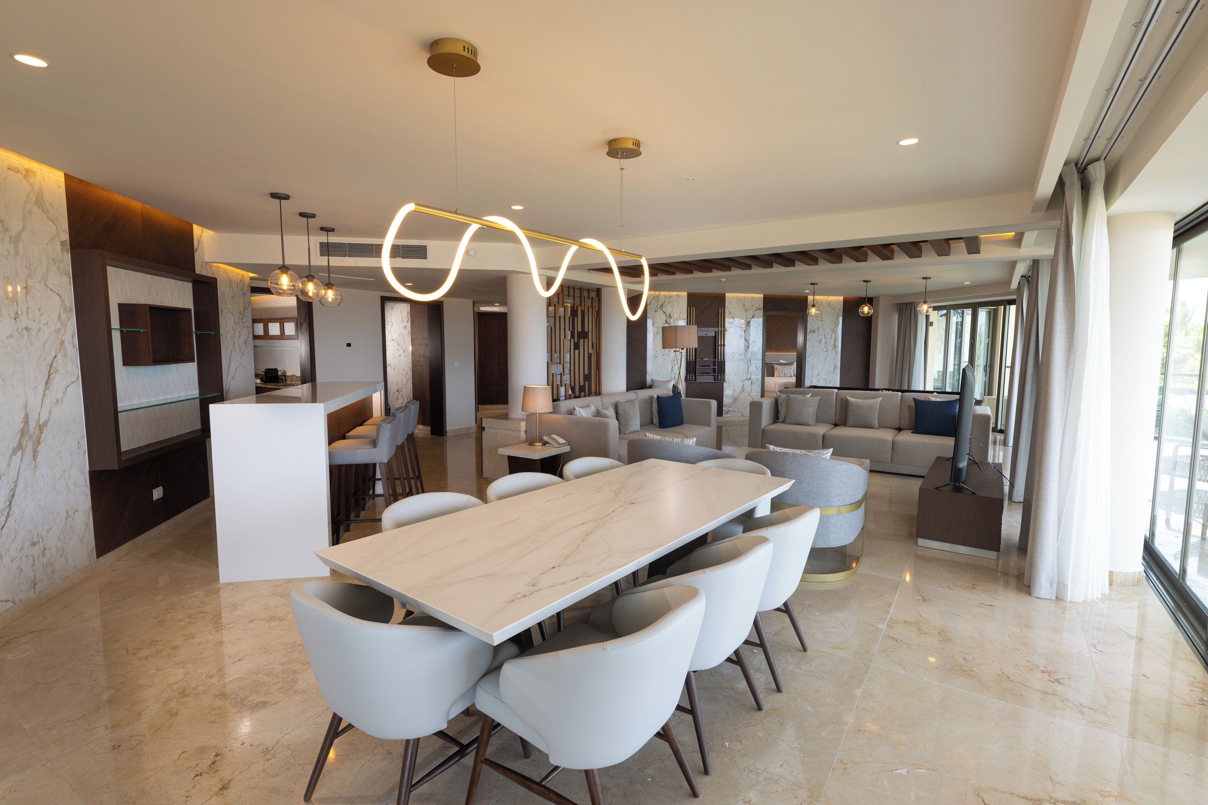 49-inch plasma TV with cable channels, TV, MP3 dock