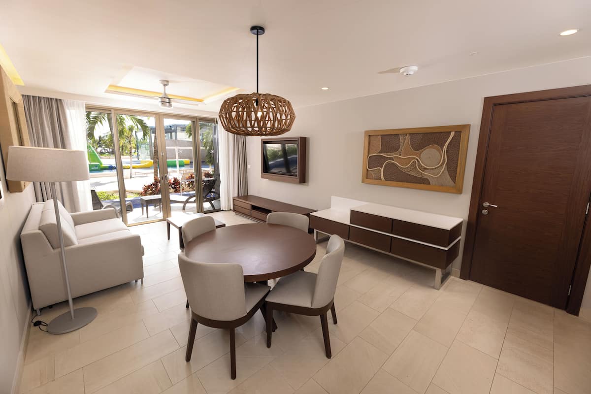 49-inch plasma TV with cable channels, TV, MP3 dock