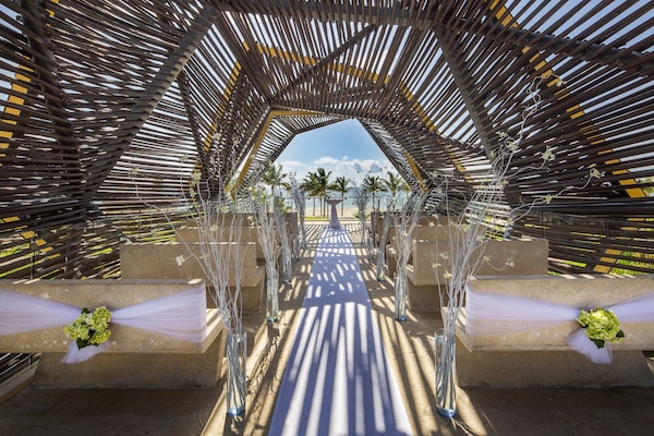 Outdoor wedding area