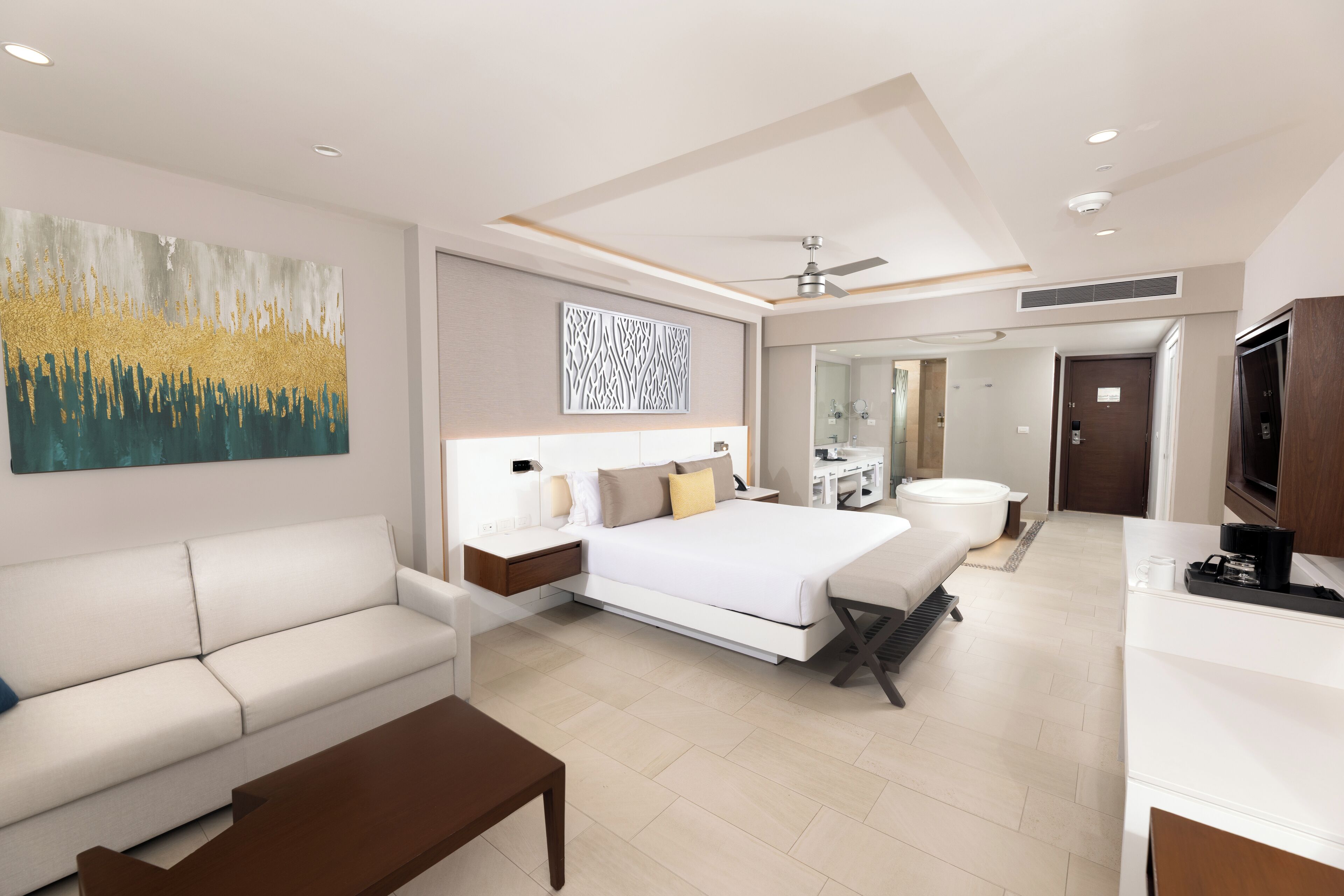 Free minibar, in-room safe, desk, blackout drapes