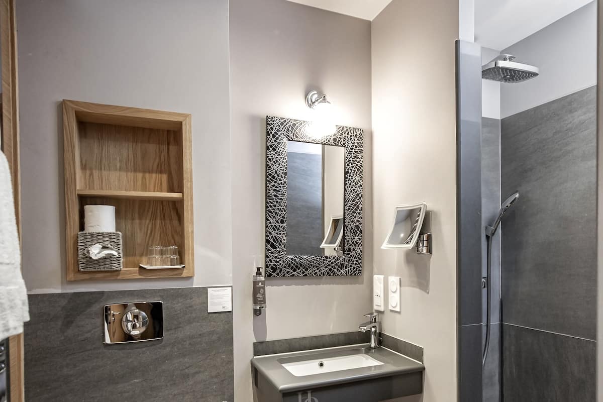 free toiletries, hair dryer, towels, soap