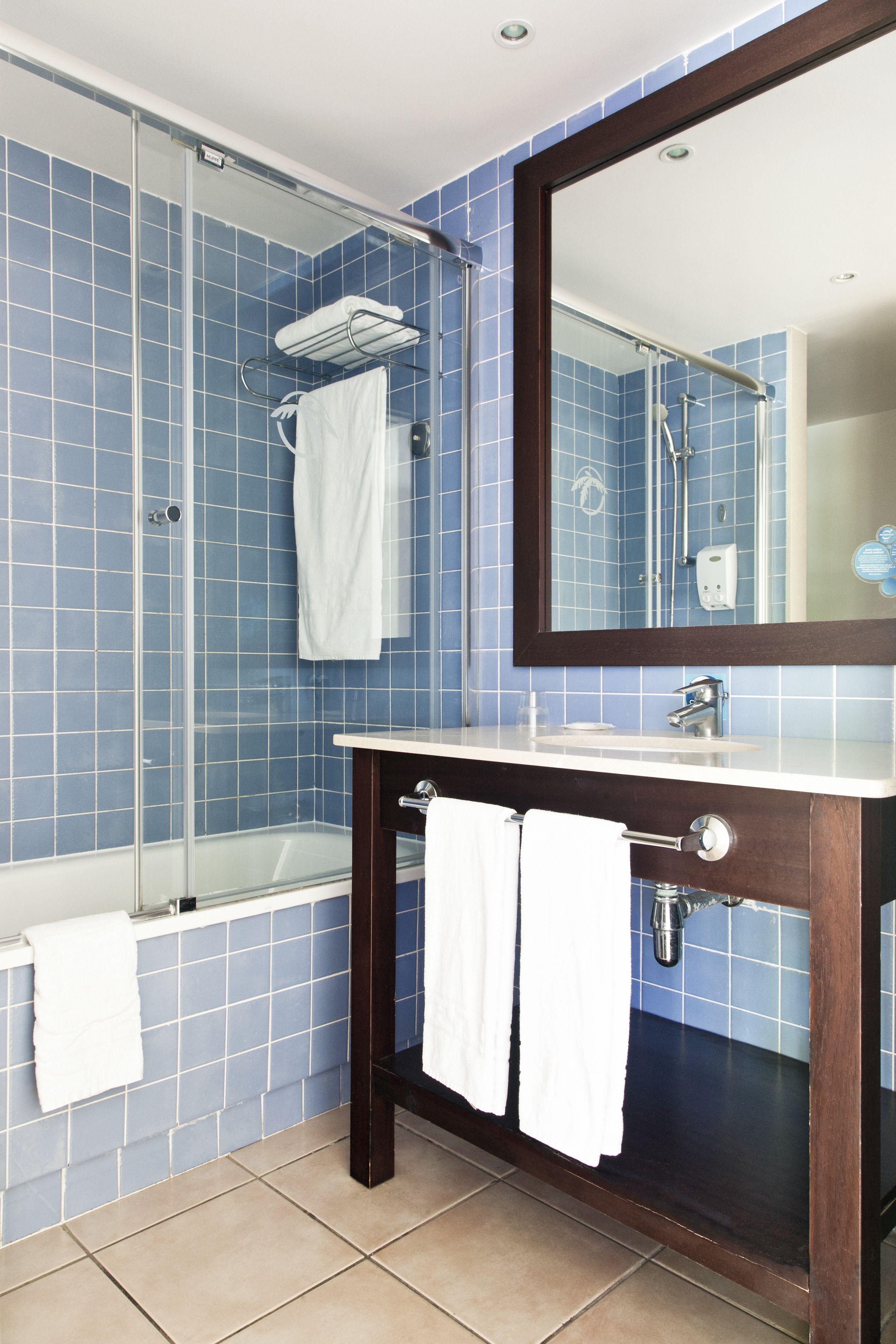 free toiletries, hair dryer, towels