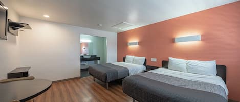 Desk, WiFi, bed sheets