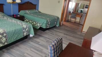 Standard Room, 2 Queen Beds | Desk, iron/ironing board, free WiFi, bed sheets