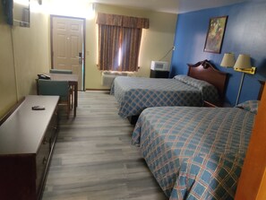 Standard Room, 2 Queen Beds | Desk, iron/ironing board, free WiFi, bed sheets