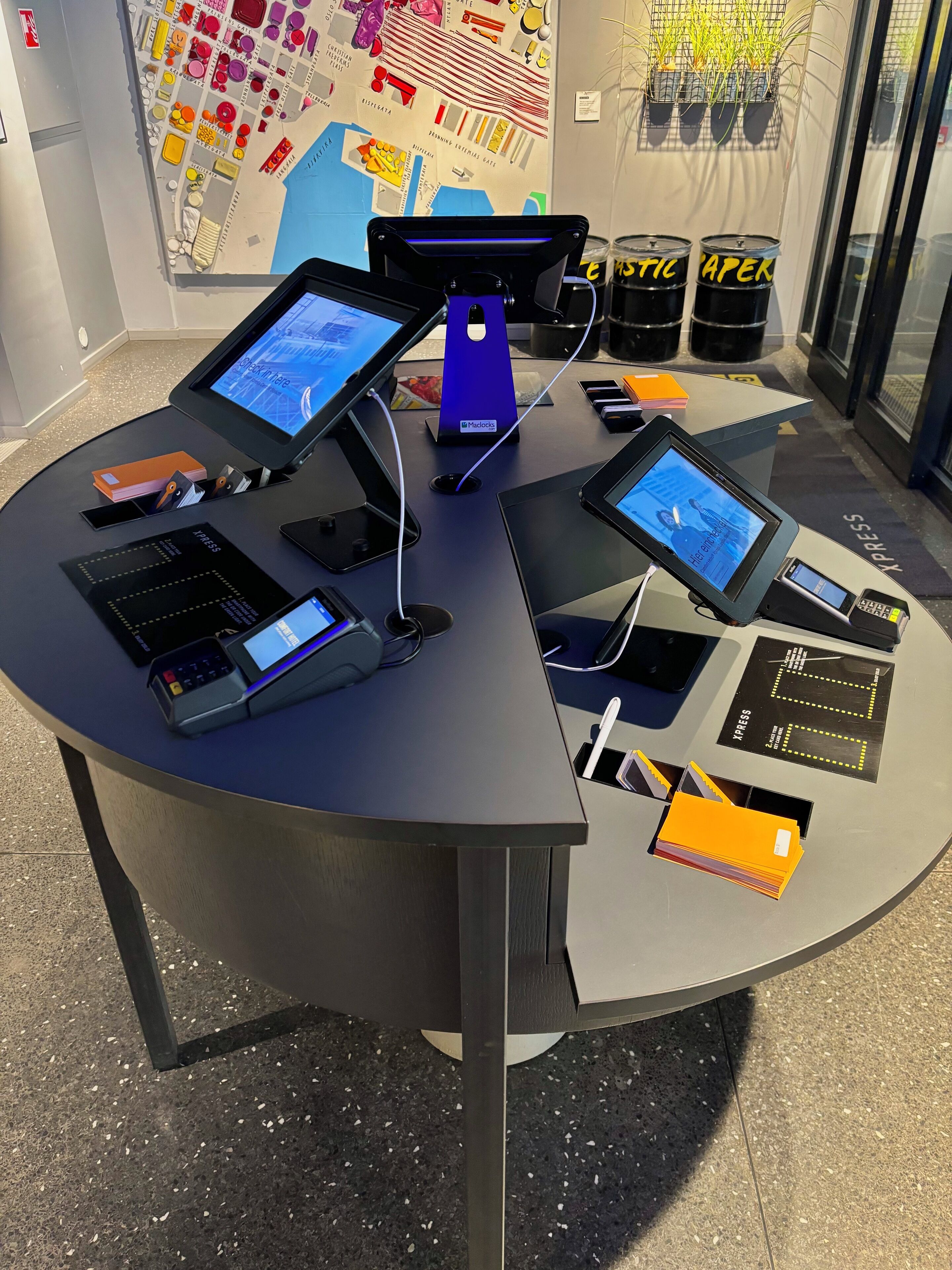 check-in/check-out kiosk