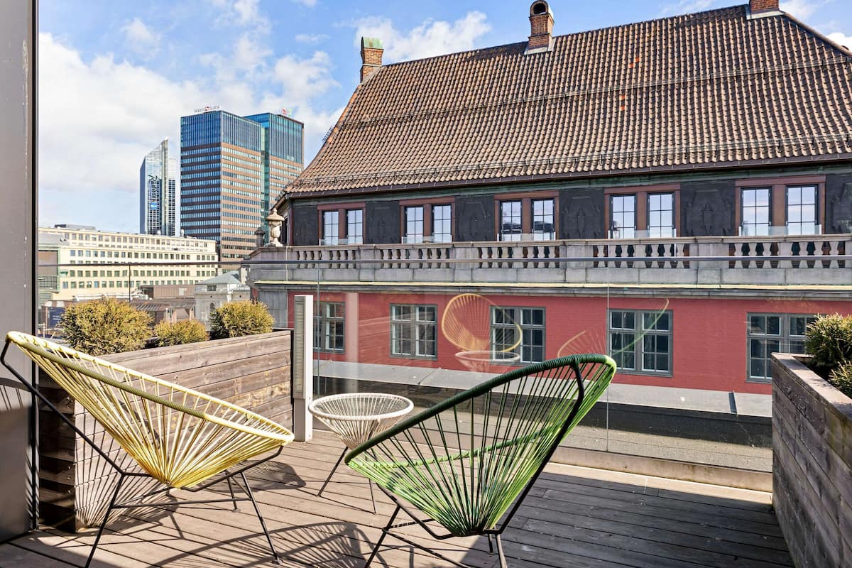 1 soveværelse, premium-sengetøj, skrivebord, lydisolering
