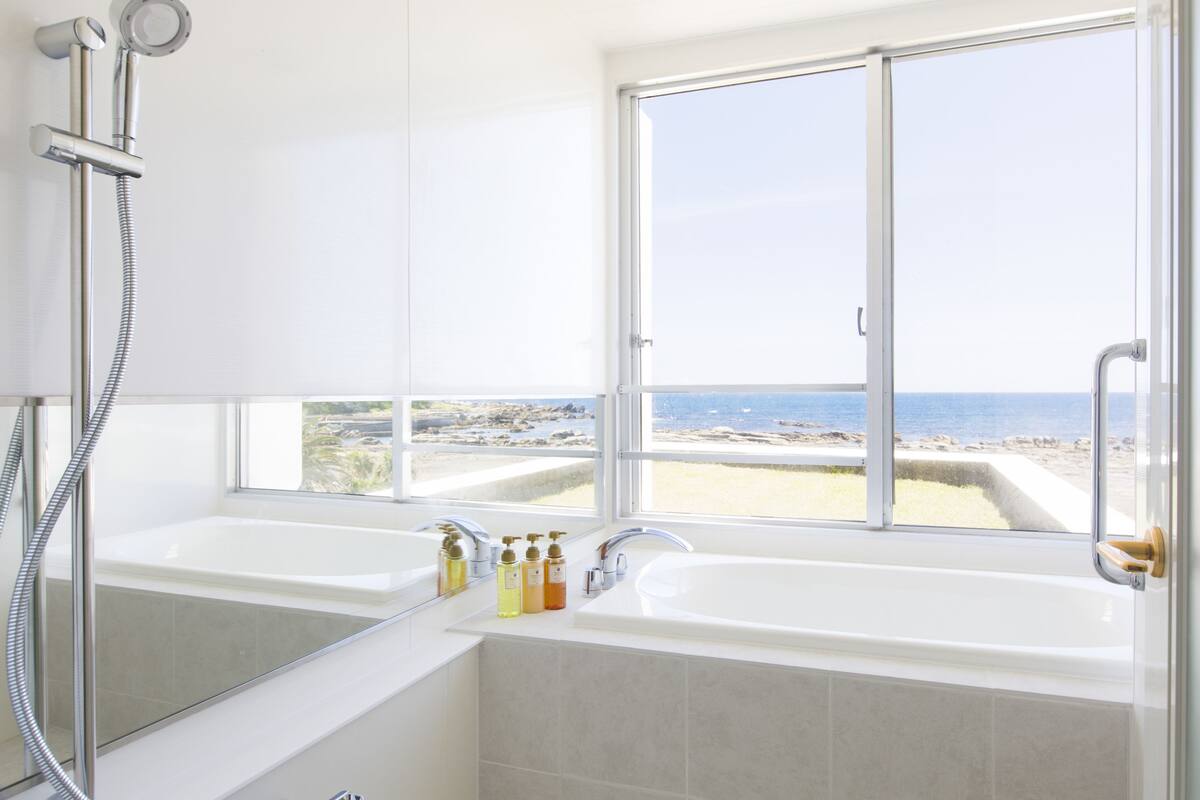 deluxe triple room, non smoking (with view bath) | bathroom | free toiletries, hair dryer, slippers, bidet