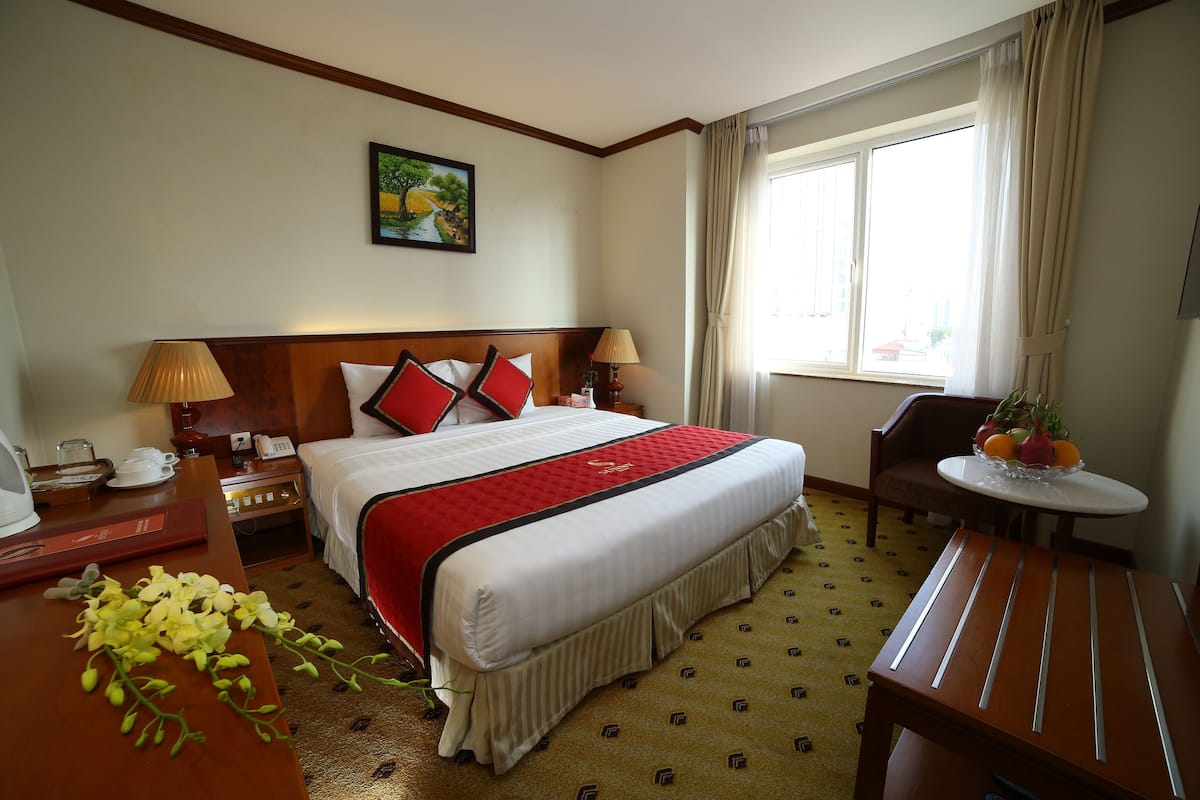Free minibar items, in-room safe, desk, blackout curtains